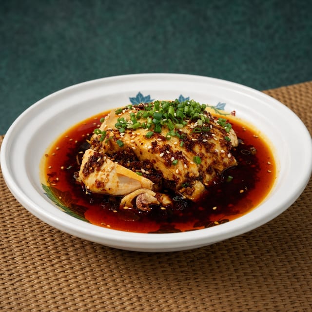 C04 Steamed Chicken in Chili Oil.