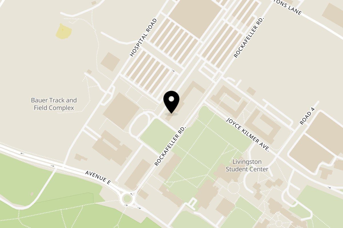 Map showing the location of Hoja Asian Fusion on 55 Rockafeller Rd in Piscataway